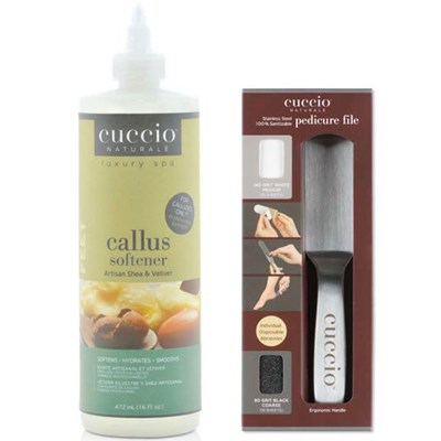 Cuccio Buy Callus Softener - 16 Fl. Oz., and get a Stainless Steel Pedicure File Kit  Free!