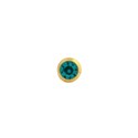 Studex Gold Plated Bezel Regular Dec Blue Zircon